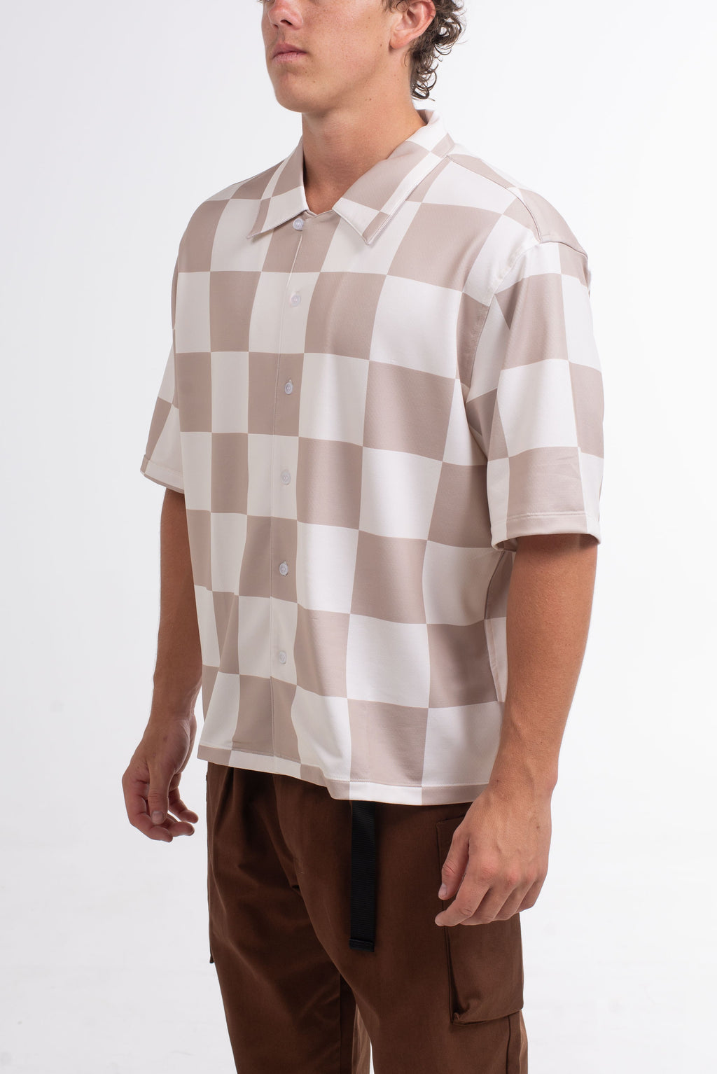 Checker Wise Boxy Fit Button Up