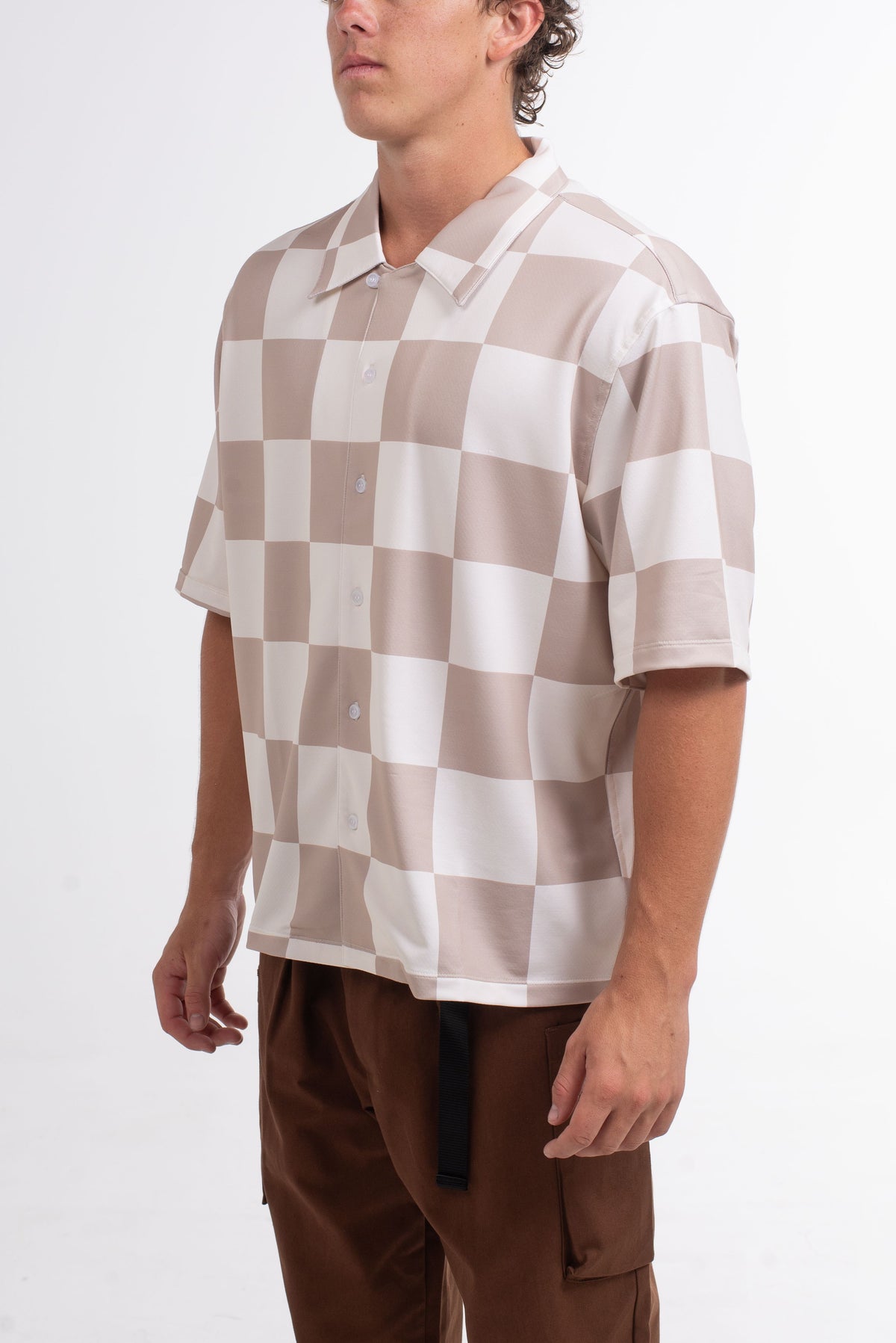 Checker Wise Boxy Fit Button Up