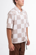 Checker Wise Boxy Fit Button Up
