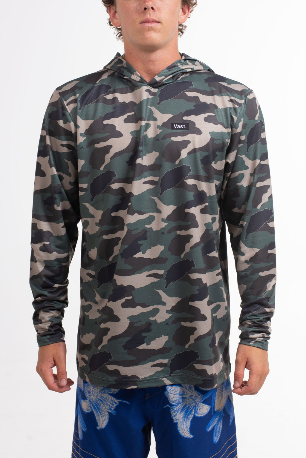 Camo Hooded Long Sleeve Sun Savior