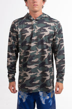 Camo Hooded Long Sleeve Sun Savior