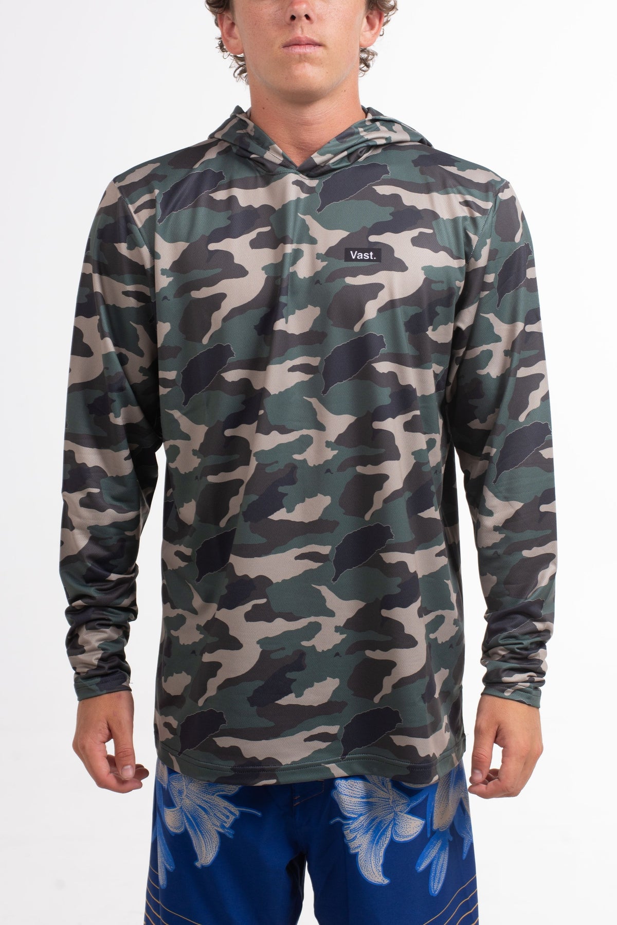 Camo Hooded Long Sleeve Sun Savior