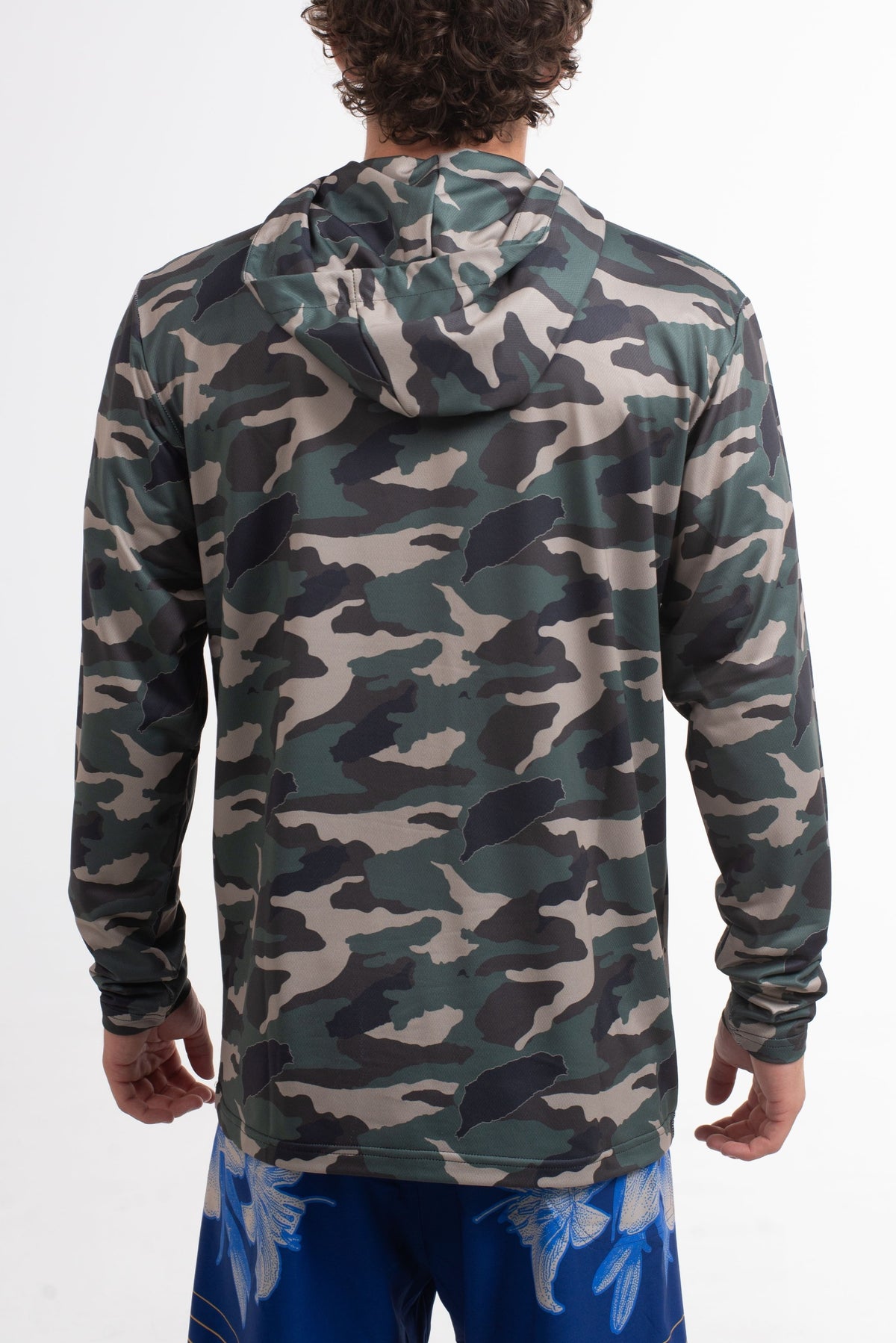 Camo Hooded Long Sleeve Sun Savior