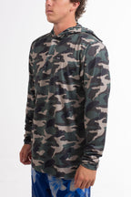 Camo Hooded Long Sleeve Sun Savior