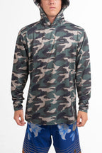 Camo Hooded Long Sleeve Sun Savior