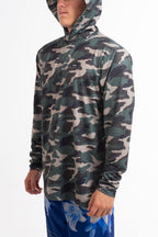 Camo Hooded Long Sleeve Sun Savior