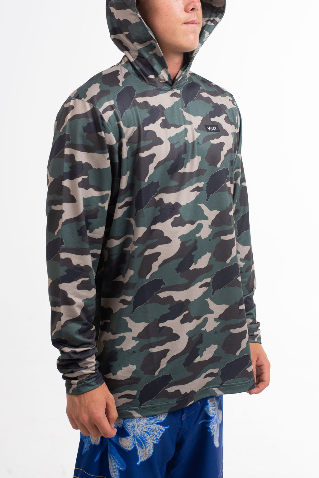 Camo Hooded Long Sleeve Sun Savior