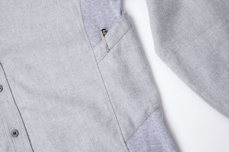 Rib Panel Button Shirt