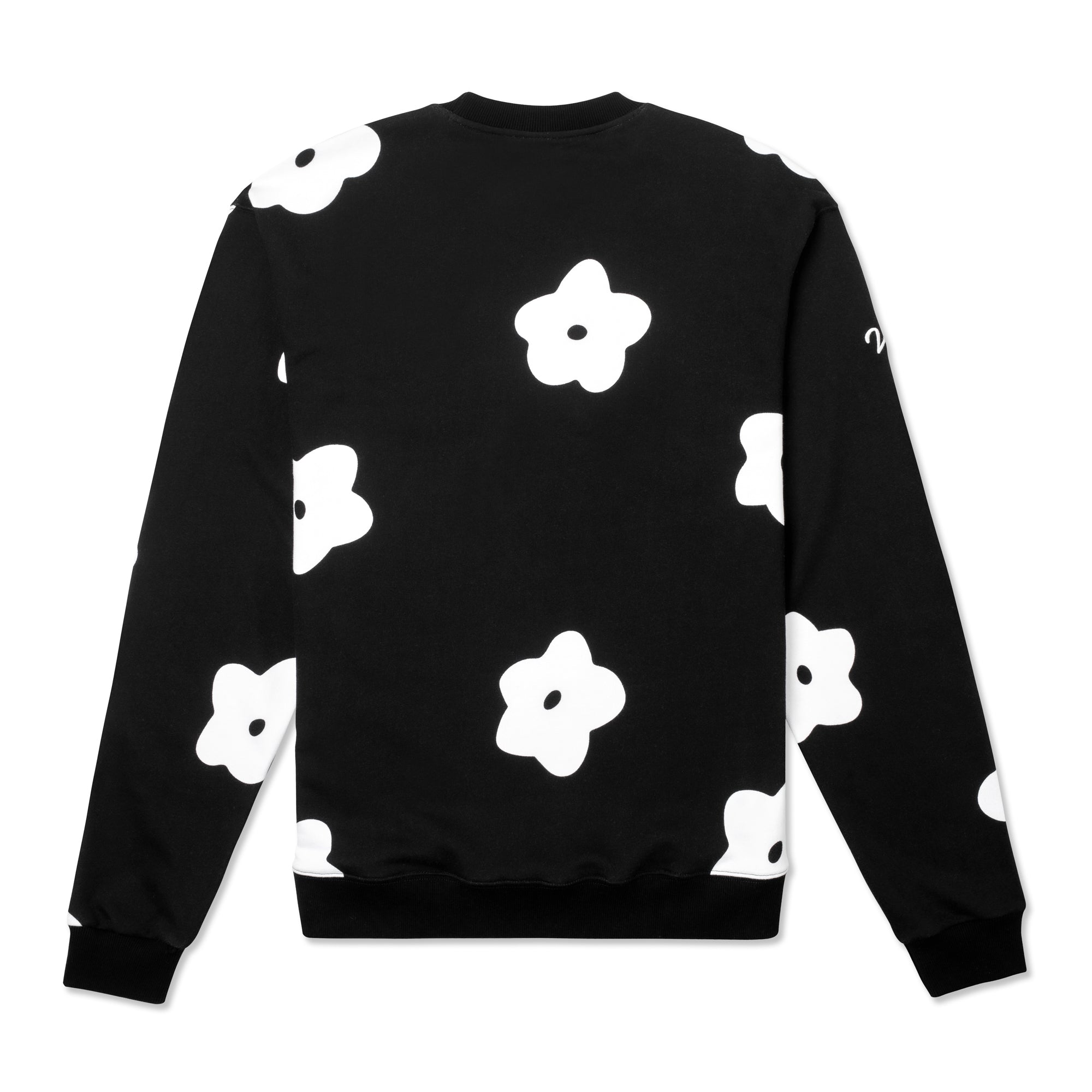 Vast Flower Patch Crewneck Sweatshirt Black S